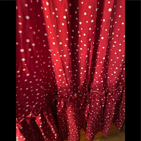 Boohoo Polka Dot Cold Shoulder Ruffle Maxi Dress🖤 - Picture 9 of 11